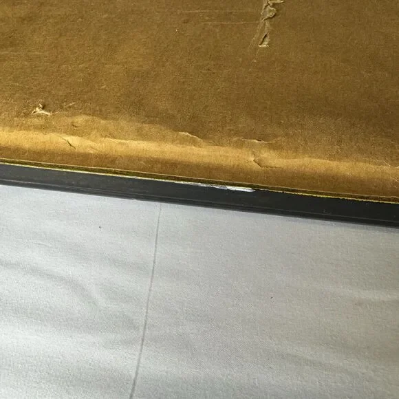 Vintage Leopard Needlepoint Black Bamboo Type Frame Green Hollywood Regency Art - Picture 11 of 16